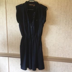 Navy mid thigh dress